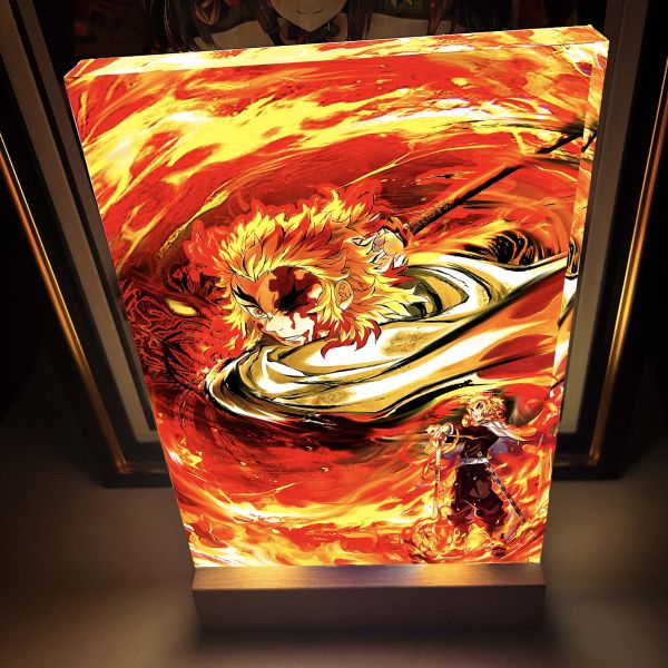 【海外代購】阿喵畫社 烈焰特效卡磚合集 直式1.9cm發光手辦架展示磚 