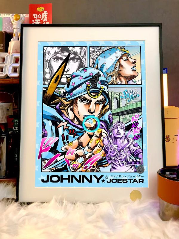 【海外代購】星空 《喬尼·喬斯達》JOJO的奇妙冒險凱撒·齊貝林飆馬野郎動漫裝飾畫 