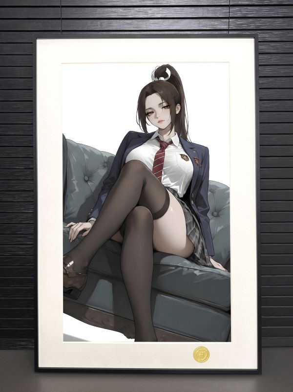 【海外代購】H2工作室《制服不知火舞》街頭霸王拳皇餓狼傳說裝飾畫 