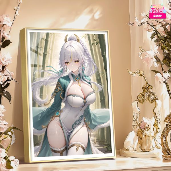 【海外代購】阿喵畫社 原神 竹林 茲白 新品8k主題高清裝飾畫 牆面掛毯  冰箱貼 