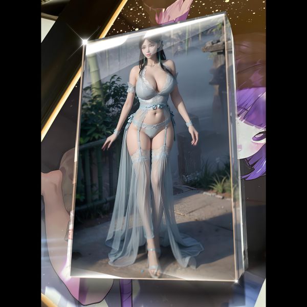 【海外代購】阿喵畫社 國色天香 蕭薰兒美杜莎 高透壓克力主題卡磚冰箱貼 4公斤大護腕滑鼠墊 透明卡磚 