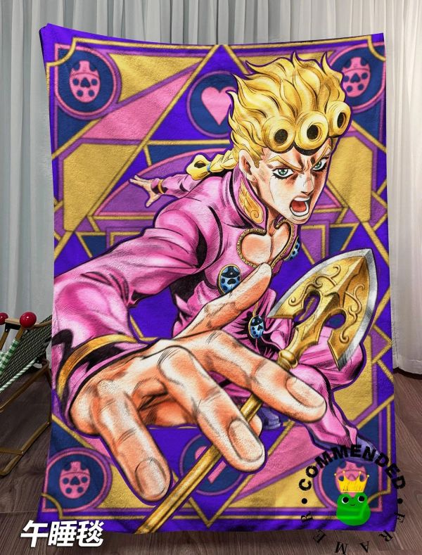 【海外代購】皇呱 《黑幫之星》JOJO黑幫之星喬魯諾裝飾畫 午睡毯  地毯 