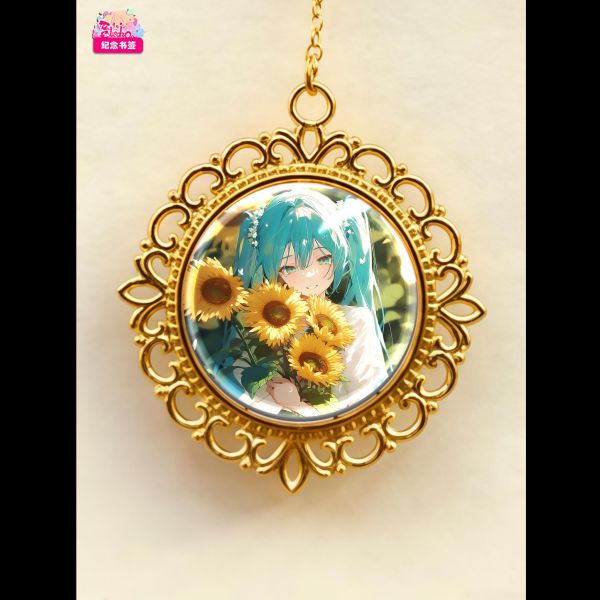 【海外代購】阿喵畫社 初音招財書 簽紀念掛飾書籤掛飾 