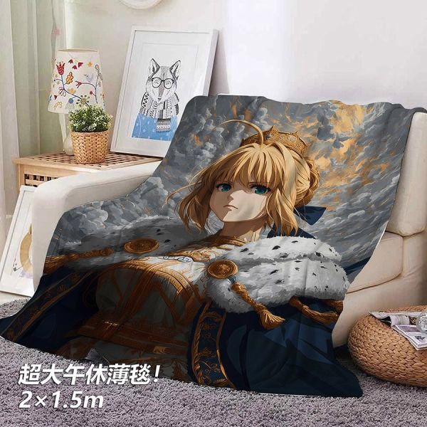 【海外代購】千鳥社 《saber 吾王》Fate命運之夜阿爾託莉雅午睡毯地毯裝飾畫 