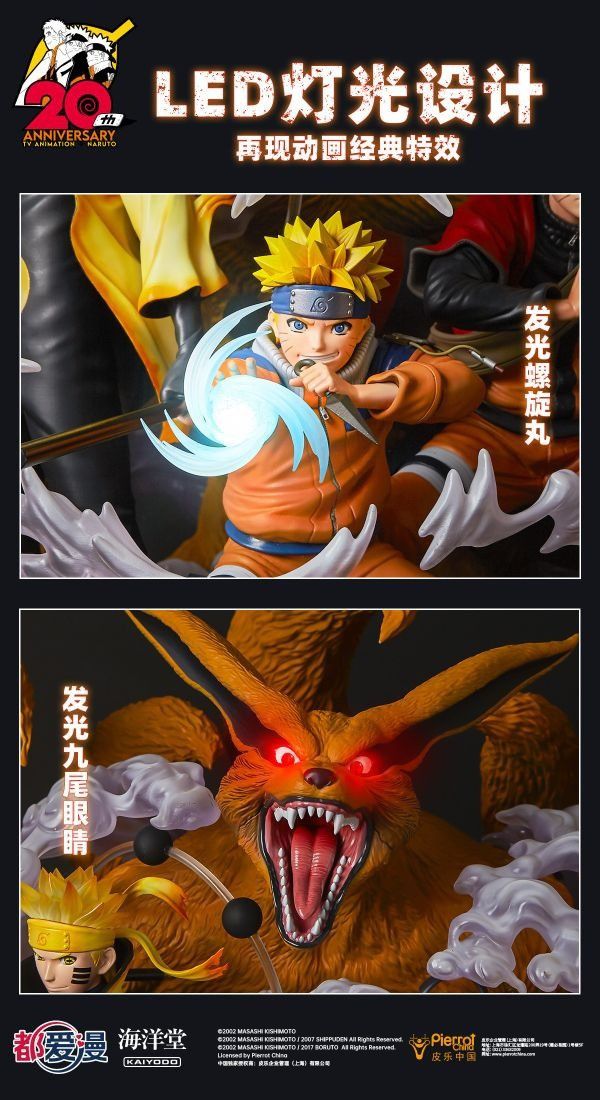 【海外代購】都愛漫X海洋堂 火影忍者疾風傳20週年1/6雕像 鳴人成長Ver. 