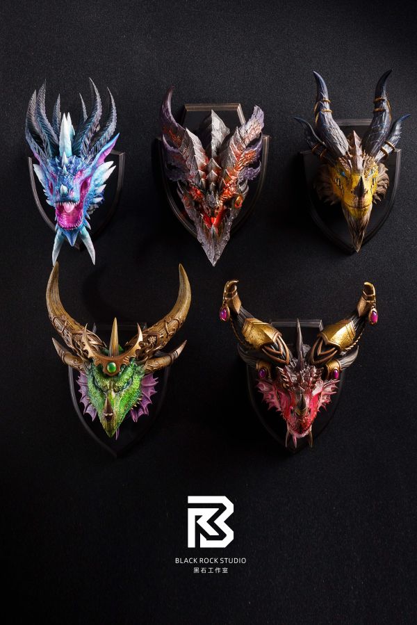 【預定】BRS 黑石 私定係列 紅龍青銅龍藍龍綠龍黑龍五色守護龍冰箱貼 