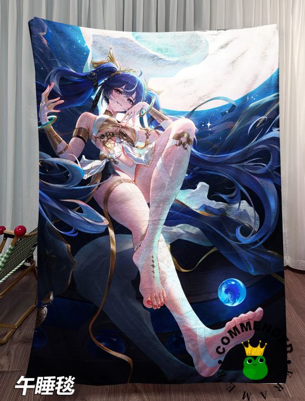 【海外代購】皇呱 《月下女神尤諾》 鳴潮月下女神戰鬥輔助尤諾週邊裝飾畫 午睡毯  地毯 