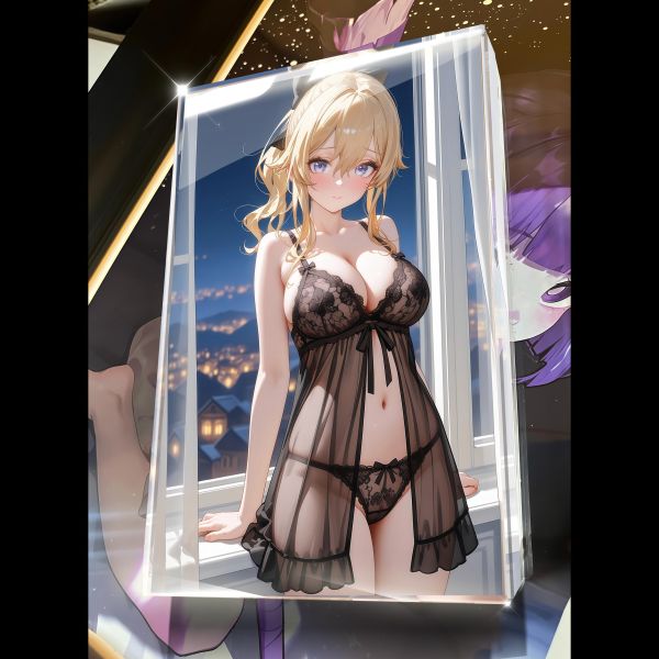 【海外代購】阿喵畫社 第六十四彈動漫卡磚原神 黑紗亞克力加厚紀念收藏磚 