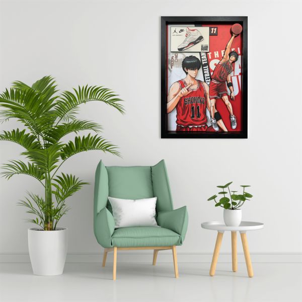 【海外代購】【45CM】凹凸Panda 灌籃高手《球員檔案系列》第二彈--流川楓 限量3D紙藝立體畫 