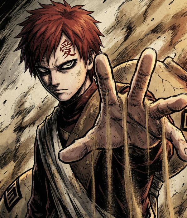 【海外代購】H2 《我愛羅》火影忍者一尾守鶴鳴人佐助動畫裝飾畫 