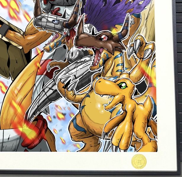 【海外代購】H2 《數碼暴龍》數碼寶貝大冒險亞古獸戰鬥暴龍獸八神太一裝飾畫 