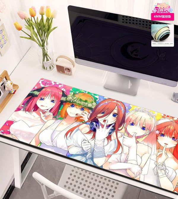 【海外代購】阿喵畫社 花嫁 五等分新娘群像大合照 12k主題超清裝飾畫 滑鼠墊 皮革桌墊 冰箱貼 