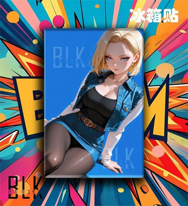 【海外代購】巴洛克 《藍色18號》拉姿麗七龍珠裝飾畫冰箱貼 