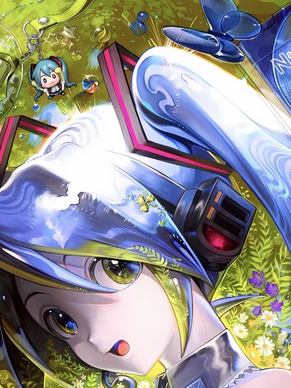 【海外代購】星空 《生日初音》初音未來Miku公主殿下甩蔥歌遊戲動漫裝飾畫 