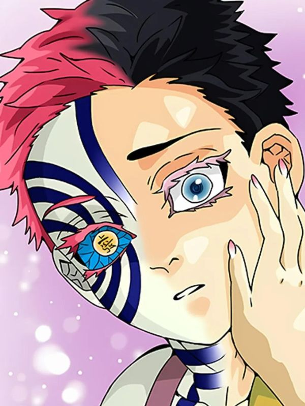 【海外代購】巴洛克《狛戀》鬼滅之刃無限城篇上弦叄裝飾畫冰箱貼 