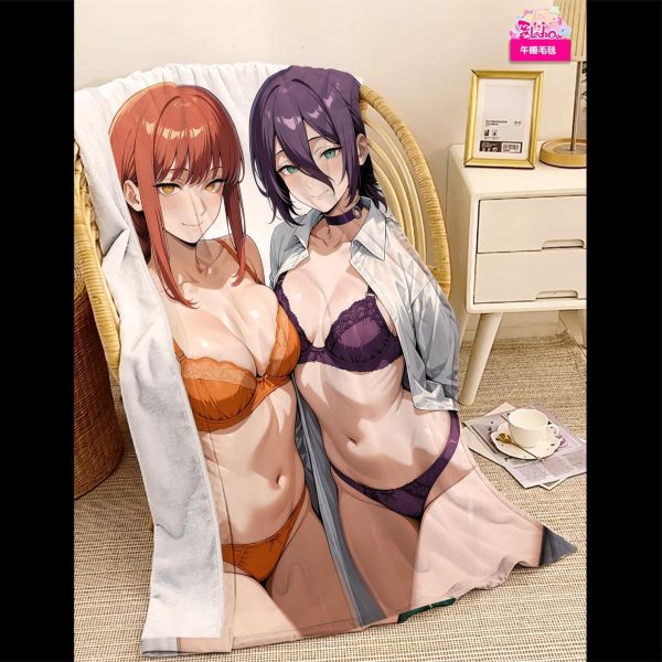 【海外代購】阿喵畫社 蕾塞與瑪奇瑪全景裸眼3D 8k主題超清全景裝飾畫 午睡毛毯 冰箱貼 