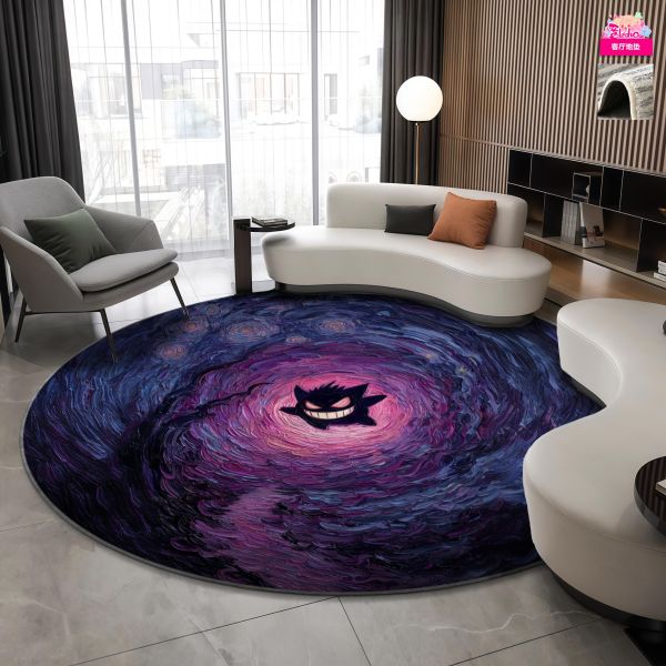 【海外代購】阿喵畫社 寶可夢 梵谷星空耿鬼 耀夜版 新品異形套組裝飾畫 發光滑鼠墊 客廳地墊 臥室地墊 