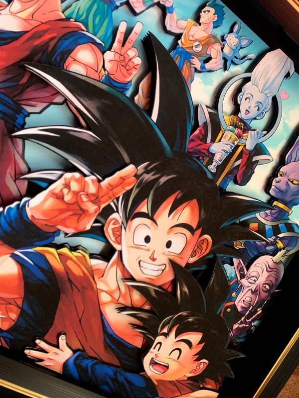【海外代購】【86*36CM】神秘畫廊 龍珠超完結紀念版人物合集立體畫 3D紙藝 