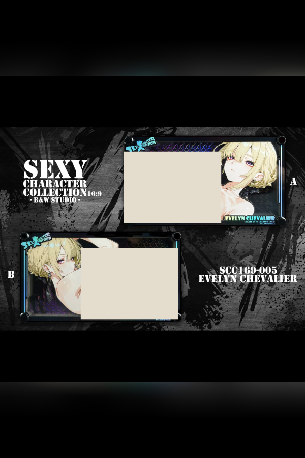 【R18-海外代購】黑白畫映 B&W Sexy Character Collection 16:9 005 女性角色鐳射卡磚 伊芙琳·舒瓦利耶 
