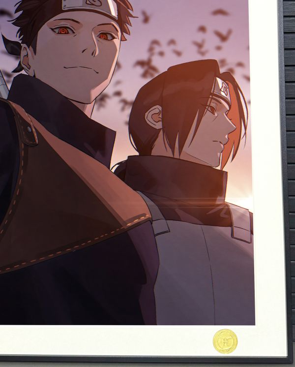 【海外代購】H2 《止水鼬》火影忍者宇智波鼬宇智波止水寫輪眼動畫二次元裝飾畫 