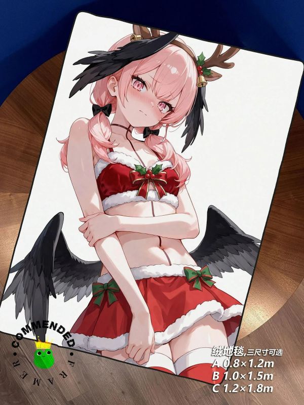 【海外代購】皇呱 《害羞馴鹿小春》碧藍檔案裝飾畫 午睡毯 地毯 