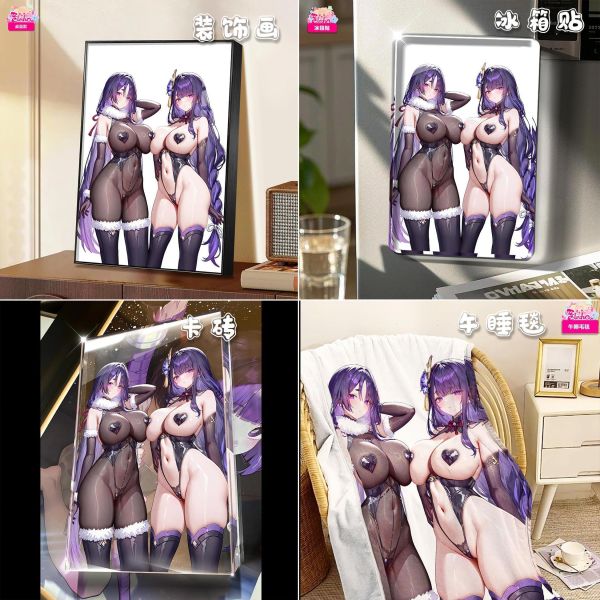 【海外代購】阿喵畫社 真空 雷電雙子 8k主題高清裝飾畫 透明卡磚 午睡毛毯 冰箱貼 