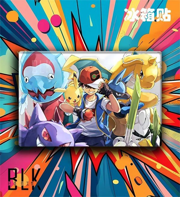 【海外代購】巴洛克《小智冠軍組》寶可夢30週年裝飾畫冰箱貼 