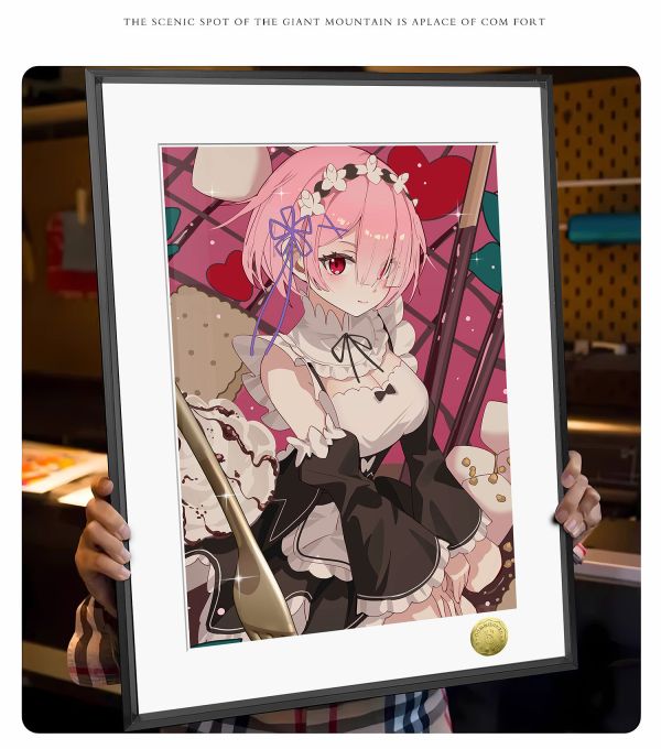 【海外代購】皇呱 《甜美女僕拉姆》Re：從零開始的異世界生活甜美女僕拉姆週邊裝飾畫 午睡毯 地毯 