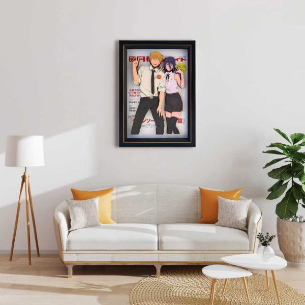 【海外代購】凹凸Panda 鏈鋸人蕾塞Reze瑪奇瑪電鋸人電次帕瓦動漫紙藝立體裝飾畫 蕾塞F款 