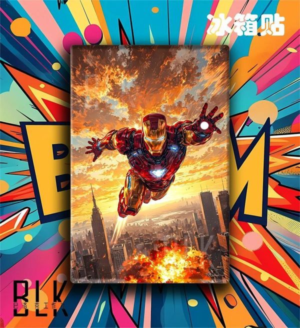 【海外代購】巴洛克 《出擊鋼鐵俠》漫威復聯裝飾畫冰箱貼 