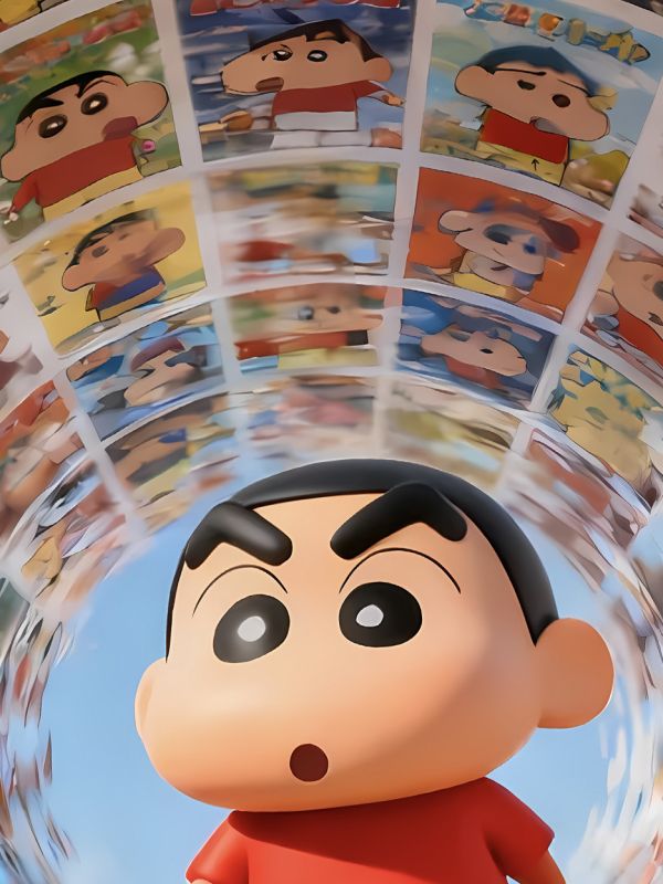 【海外代購】星空 《小新時光隧道》蠟筆小新風間阿呆正男小白小葵Crayon Shin-chan動漫裝飾畫