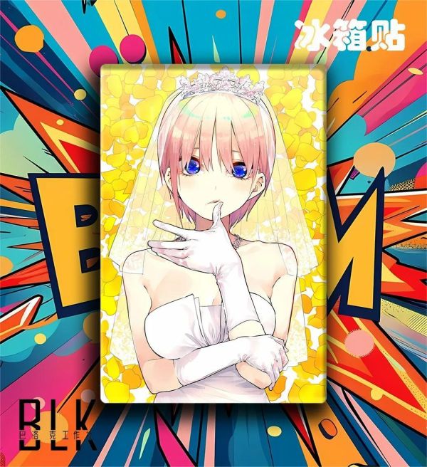 【海外代購】巴洛克 《一花》五等分的花嫁裝飾畫冰箱貼 
