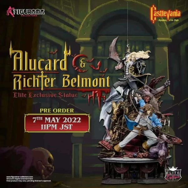 【海外全新現貨-清倉價】石油廠 Figurama Collectors 《惡魔城X: 月下夜想曲》 阿魯卡多和里希特·貝爾蒙特 雕像 