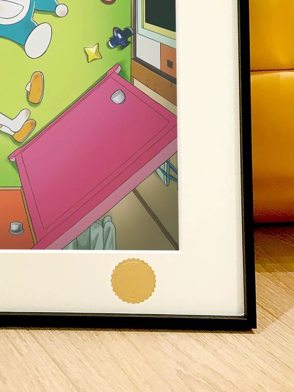 【海外代購】星空《哆啦之家》哆啦A夢大雄靜香裝飾畫 