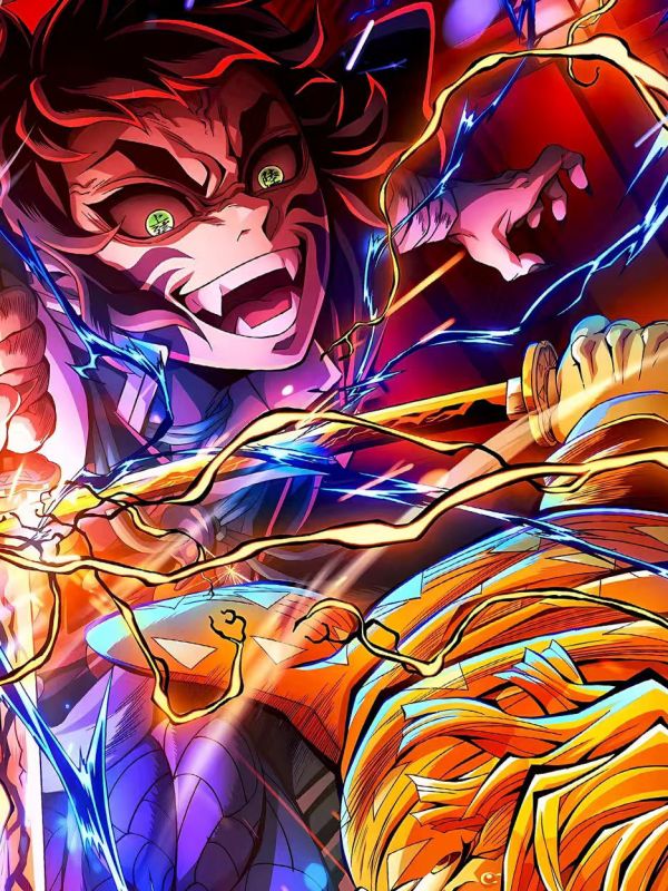 【海外代購】星空《鬼滅無限城C版》鬼滅之刃無限城篇善逸Zenitsu獪岳猗窩座炎柱動漫二次元裝飾畫 