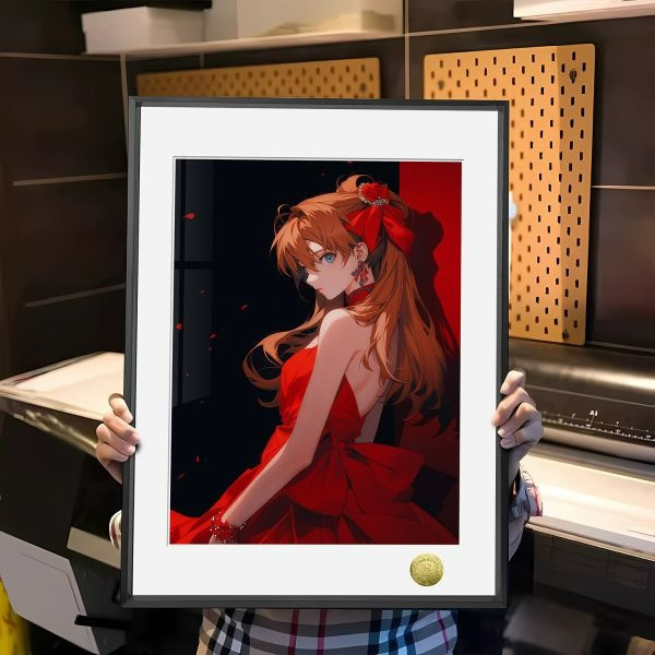 【海外代購】皇呱《黑紅明日香》新世紀福音戰士EVA獨照裝飾畫 午睡毯  地毯 