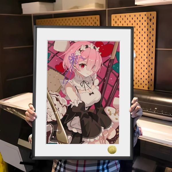 【海外代購】皇呱 《甜美女僕拉姆》Re：從零開始的異世界生活甜美女僕拉姆週邊裝飾畫 午睡毯 地毯 