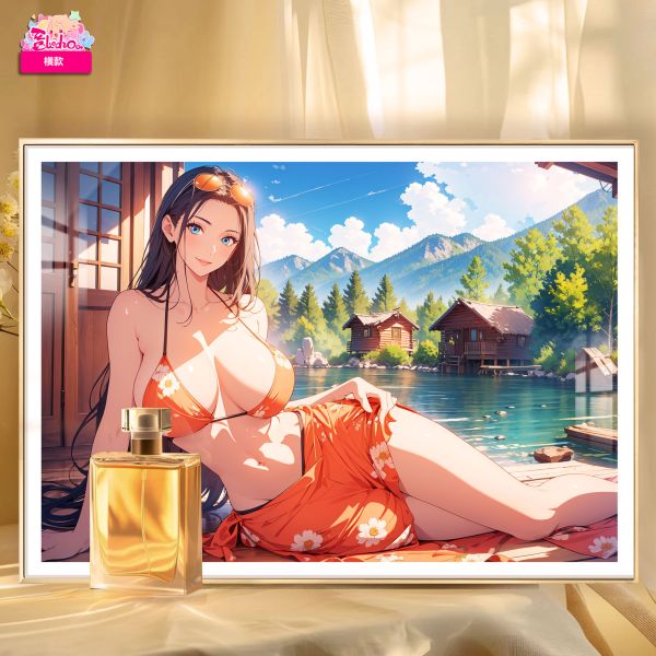 【海外代購】阿喵畫社 海景風情 羅賓與娜美 重置版8k橫版超清裝飾畫 