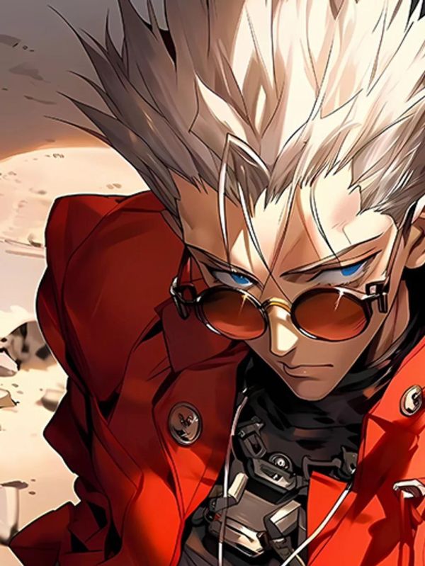 【海外代購】巴洛克 《人間颱風》槍神Trigun太空遊俠裝飾畫冰箱貼 