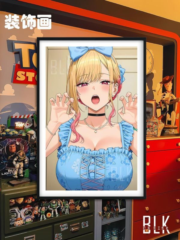 【海外代購】巴洛克 《藍衣喜多川》裝飾畫　戀上變裝娃娃 