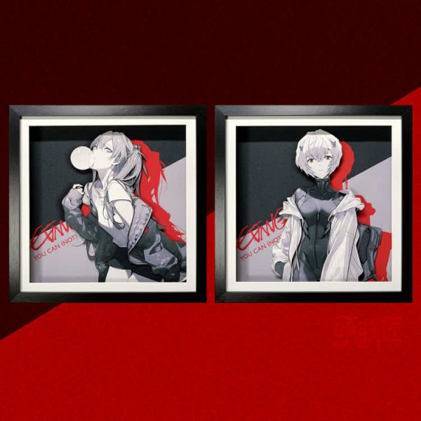 【海外代購】萌萌匠 EVA 綾波麗 明日香 立體手工裝飾畫 