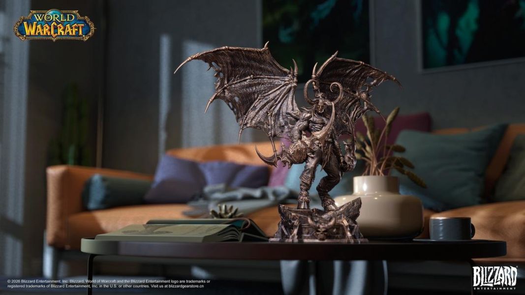 【預定】Blizzard 暴雪 34cm 魔獸世界 伊利丹怒風 銅色典藏雕像 BLZ013 
