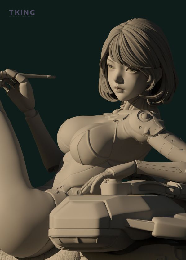 【預定】機器姬系列之補給站GK白模 