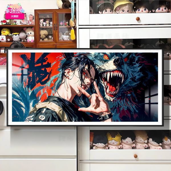 【海外代購】阿喵畫社 鏈鋸人 惡魔獵人 早川秋 8k主題高清裝飾畫 發光滑鼠墊 書桌墊 吸水毛巾 床頭地墊 冰箱貼 