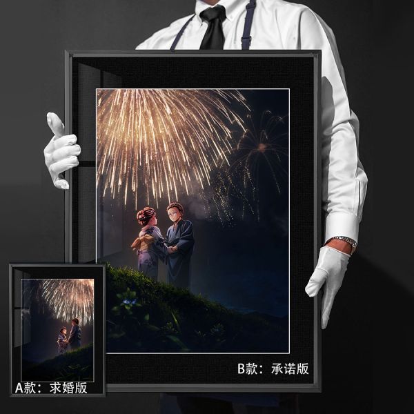 【海外代購】千鳥社 《戀雪狛治求婚》鬼滅之刃無限城猗窩座戀雪狛治煙火主視覺圖裝飾畫 