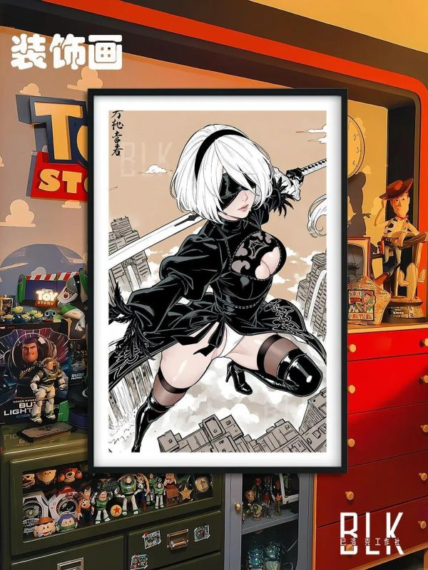 【海外代購】巴洛克《出擊2B》尼爾機械紀元裝飾畫冰箱貼 