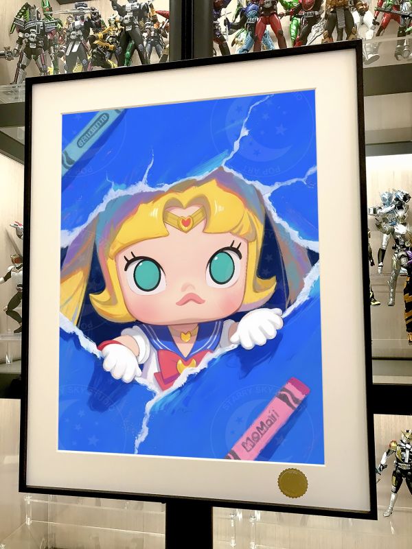 【海外代購】星空 《塗鴉molly》泡泡瑪特茉莉潮流藝術版畫動畫二次元裝飾畫 