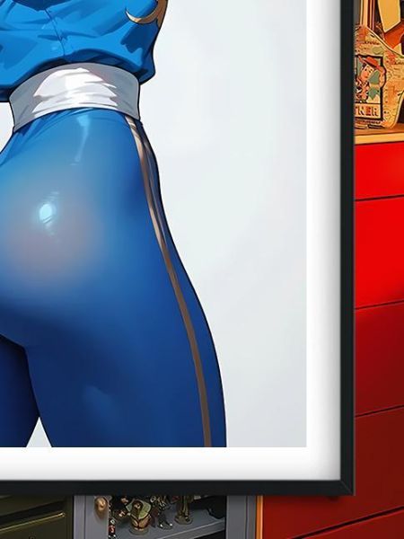 【海外代購】巴洛克 《透色春麗》街頭霸王Chun-Li遊戲卡普空動漫裝飾畫冰箱貼 