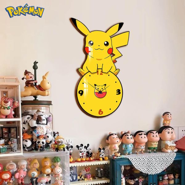 【海外代購】阿喵畫社 皮卡丘鐘錶畫 發布寶可夢超清裝飾畫 