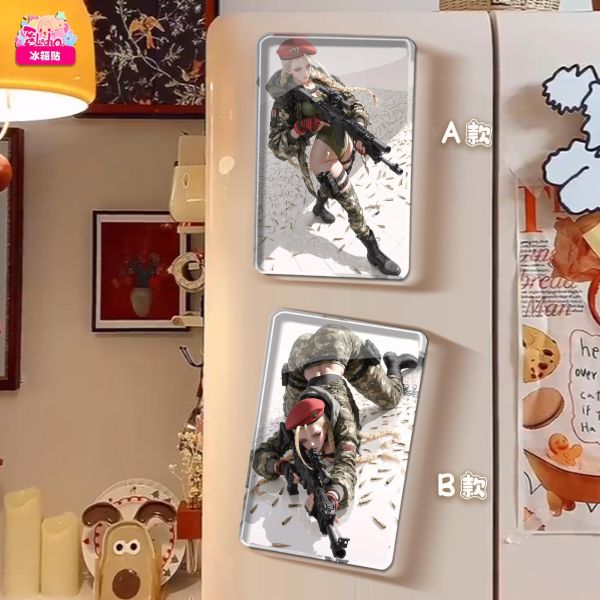 【海外代購】阿喵畫社 迷彩 嘉米雙聯 街頭霸王新品8k主題高清裝飾畫雙聯 冰箱貼 